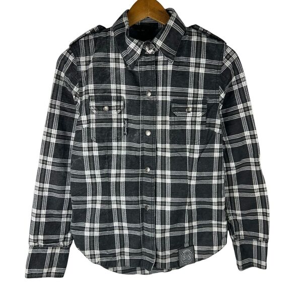 Speed & Strength Womens Sz M Motorcycle Biker Riding Shirt Jacket Zip Flannel - Picture 1 of 9